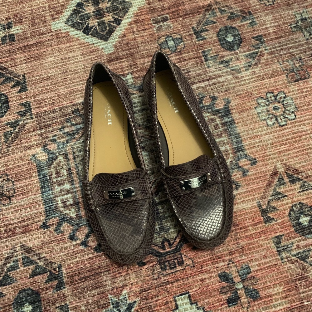 Snakeskin Coach slip-one size 7 - excellent!